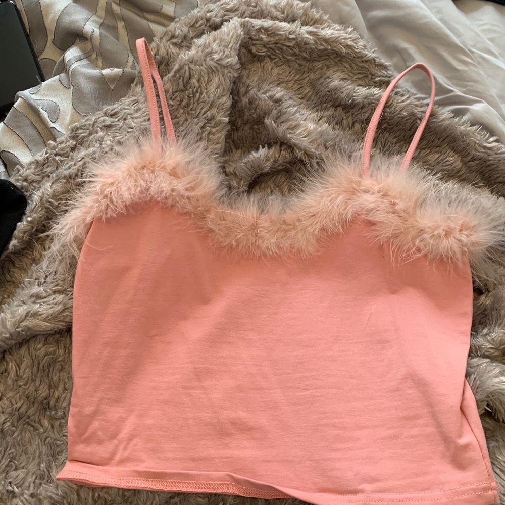 Y2K Faux Fur Tank Top